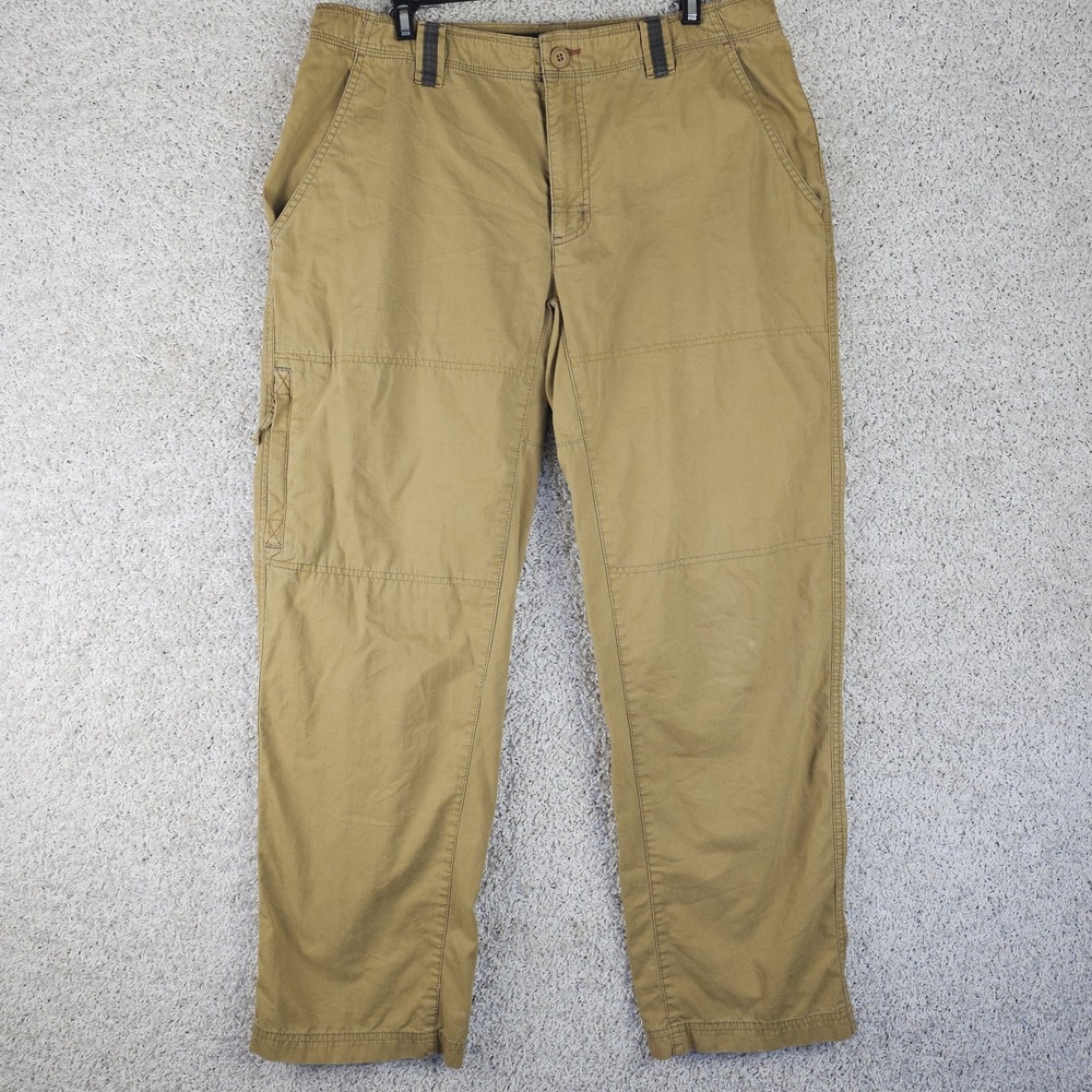 Columbia Tan Cotton Nylon Khaki Cargo Pant Brown Mens Size 34X30 Lightweight